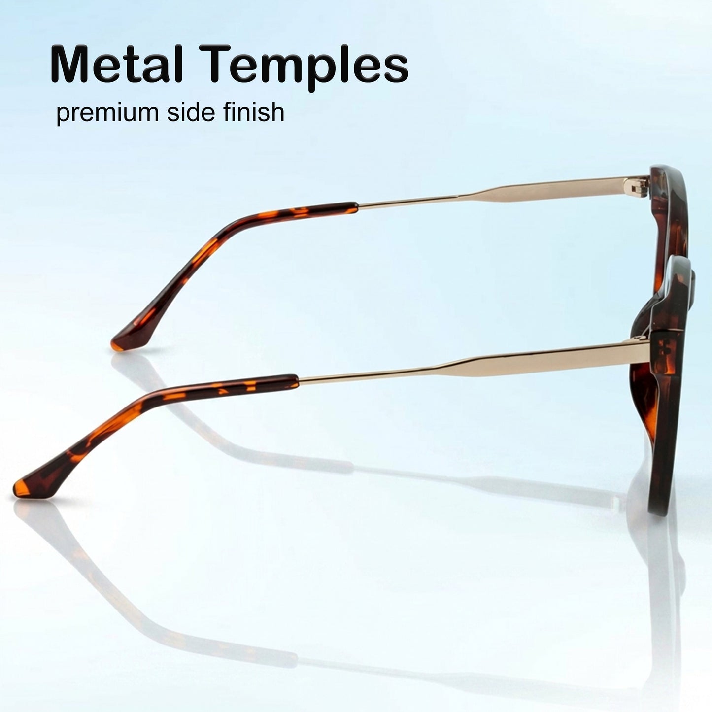 PERKEY Square-Oversized Black UV Protected Chasma Shades Men Women - PRKY0013-C3