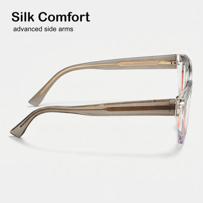 PERKEY Full Rim Cat Eye Blue Light Cut & Antiglare Computer Eyeglasses For Women | Bold Style | - OPTL0017-C1