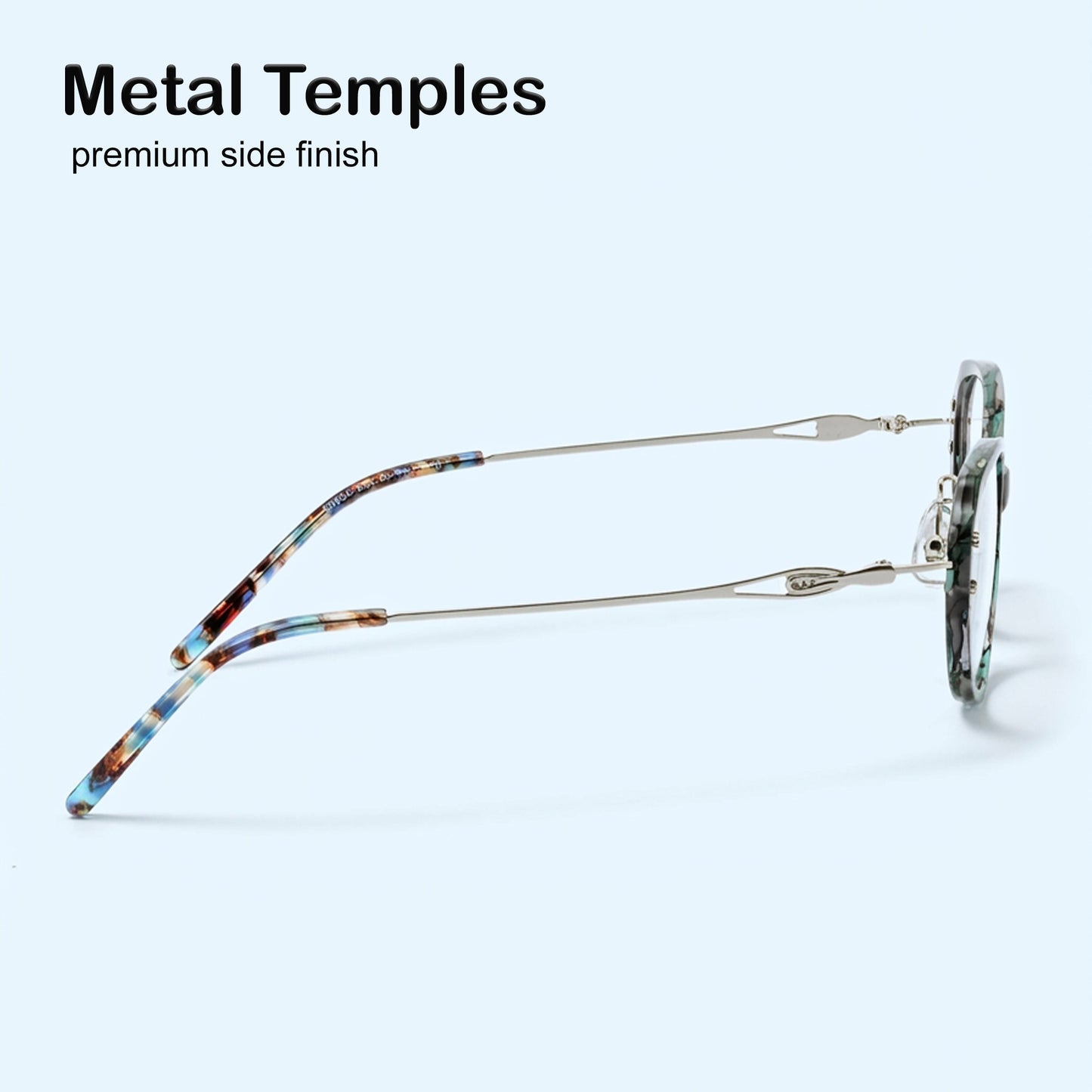 PERKEY Small Fit Oval Green Fusion Eyeglass Frames For Women - OPTL0025-C4