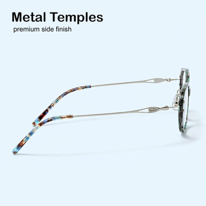 PERKEY Small Fit Oval Green Fusion Eyeglass Frames For Women - OPTL0025-C4