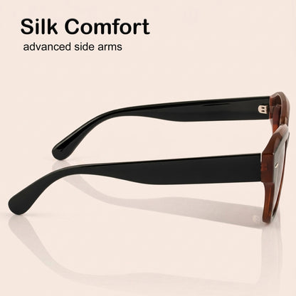 PERKEY Square Black UV Protected Polarized Sunglasses For Men & Women - PRKY004-C4
