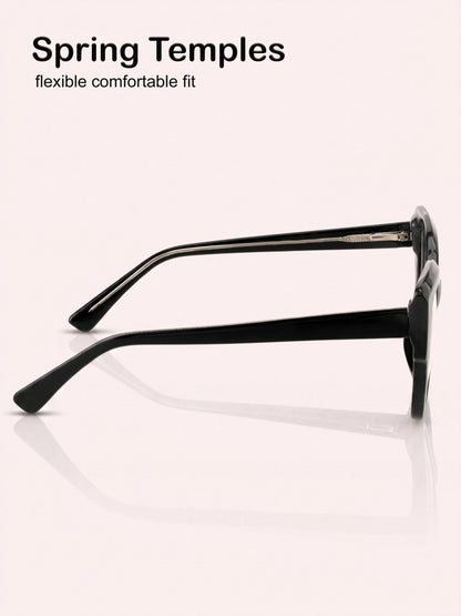 PERKEY Full Rim Cat Eye-Oversized Computer Glasses For Women - OPTL001-C1