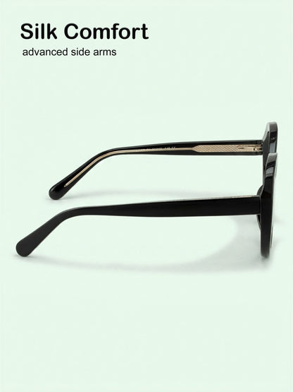 PERKEY Full Rim Oval-Oversized Computer Glasses For Eye Protection Spectacles Frames Men Women - OPTL0013-C1