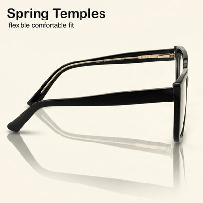 PERKEY Full Rim Square-Oversized Computer Glasses For Men Women - OPTL002-C1