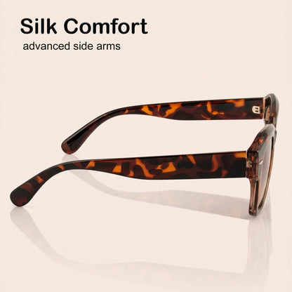 PERKEY Square Brown UV Protected Polarized Cooling Sunglasses For Men & Women - PRKY004-C5