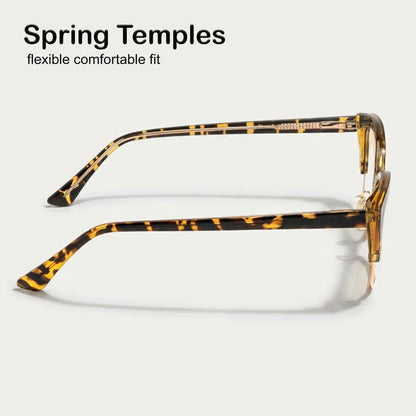 PERKEY Transparent Blue Light Spectacles Frame For Women - OPTL0015-C4
