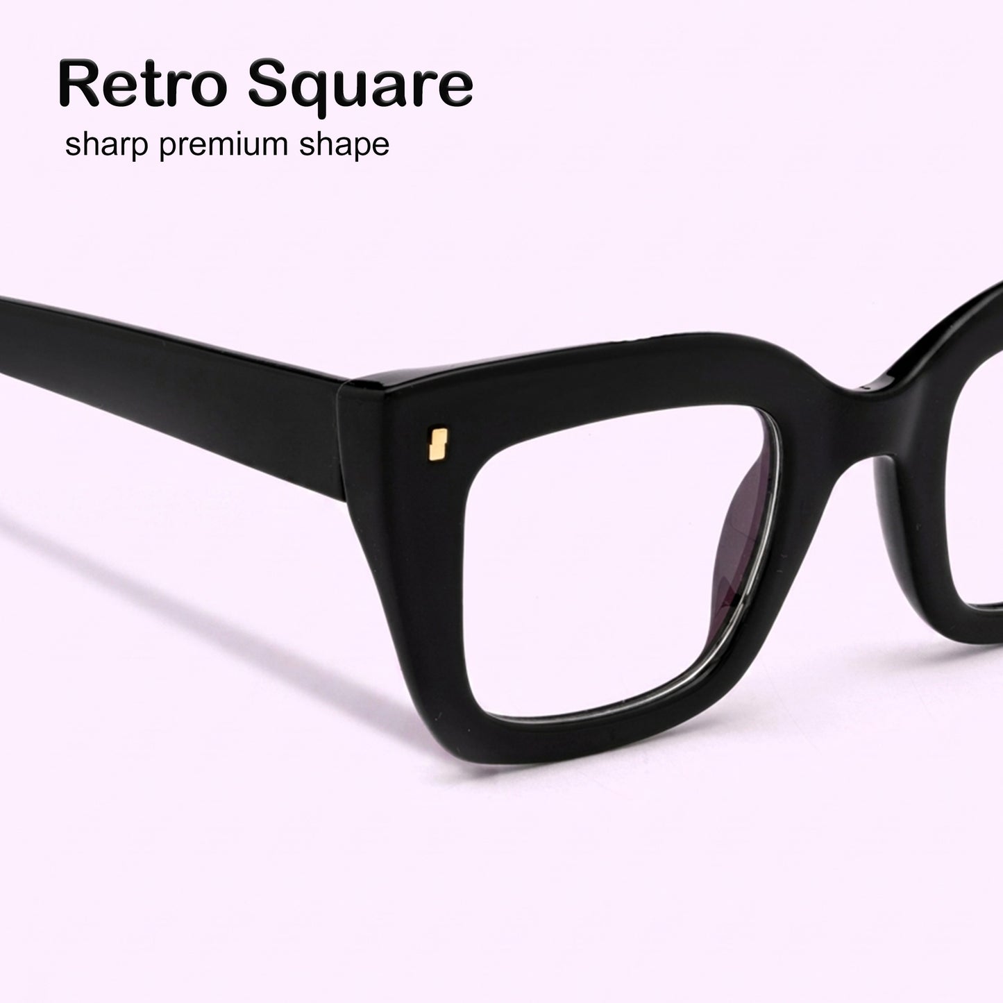 PERKEY Full Rim Retro Square Blue Light Cut & Antiglare Computer Eyeglasses For Women | Bold Style | - OPTL0016-C1