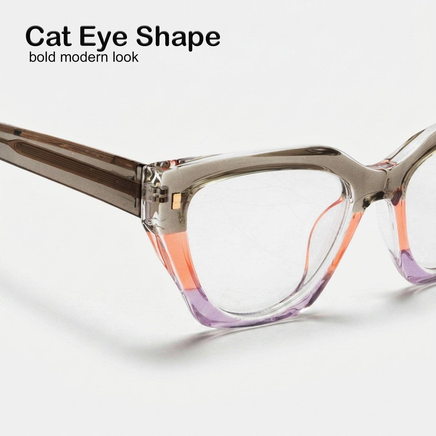 PERKEY Full Rim Cat Eye Blue Light Cut & Antiglare Computer Eyeglasses For Women | Bold Style | - OPTL0017-C1