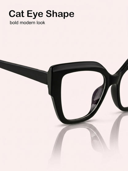 PERKEY Full Rim Cat Eye-Oversized Computer Glasses For Women - OPTL001-C1