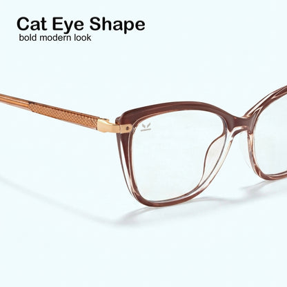 Perkey Square Cat Eye Protection Anti Glare Computer Glasses For Women – OPTL0027-C3