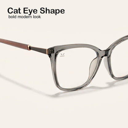 Perkey Square Cat Eye Protection Anti Glare Computer Glasses For Women –  OPTL0028-C3