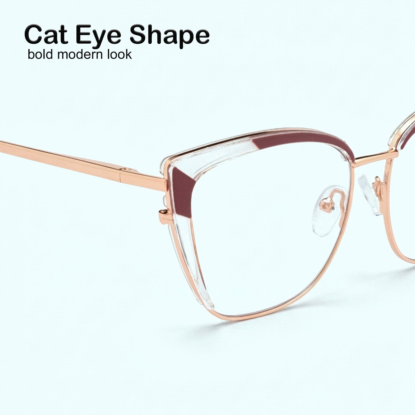 PERKEY Full Rim Cat Eye Blue Light Cut & Antiglare Computer Eyeglasses For Women | Stylish | - OPTL0018-C4