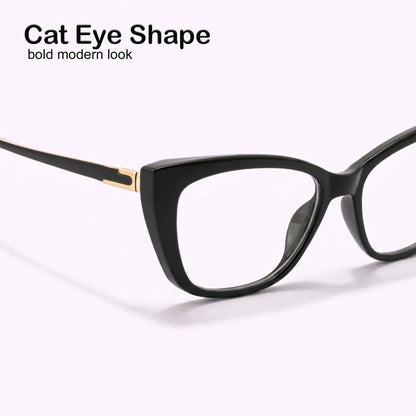 PERKEY Full Rim Cat Eye Bold Eyeglass Frame For Women - OPTL0024-C1