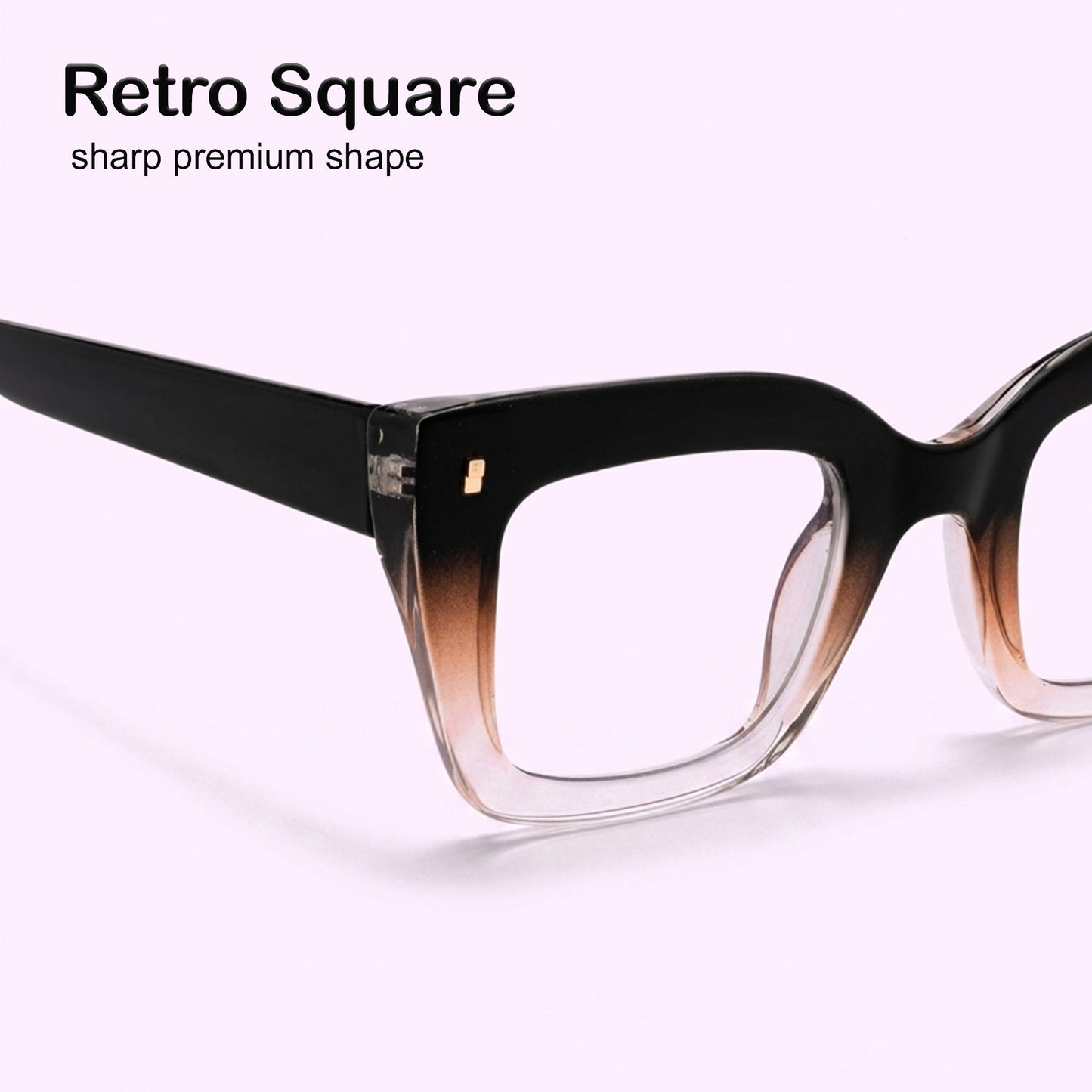 PERKEY Full Rim Retro Square Blue Light Cut & Antiglare Computer Eyeglasses For Women | Bold Style | - OPTL0016-C2