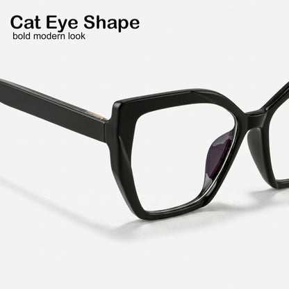 PERKEY Full Rim Square-Cat Eye Computer Glasses For Eye Protection Spectacles Frames Women - OPTL0011-C1