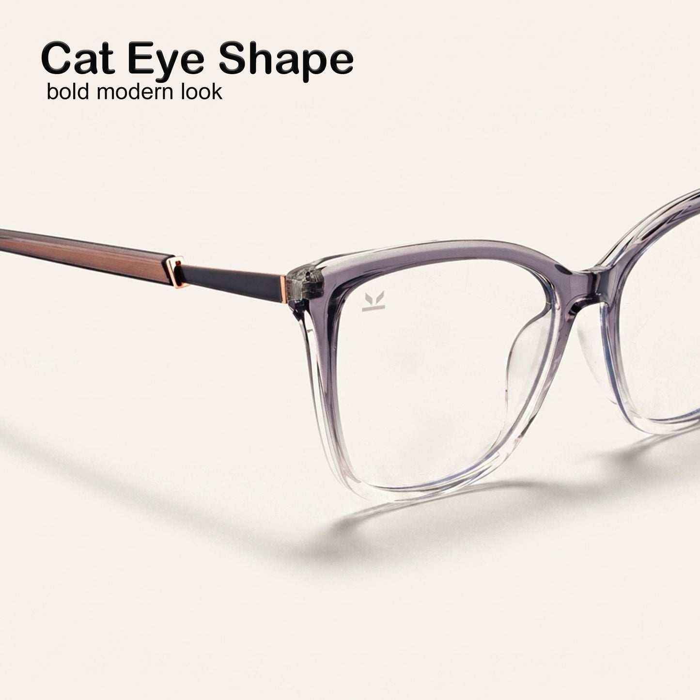 Perkey Square Cat Eye Anti Glare Spectacles Frames For Women – OPTL0028-C2