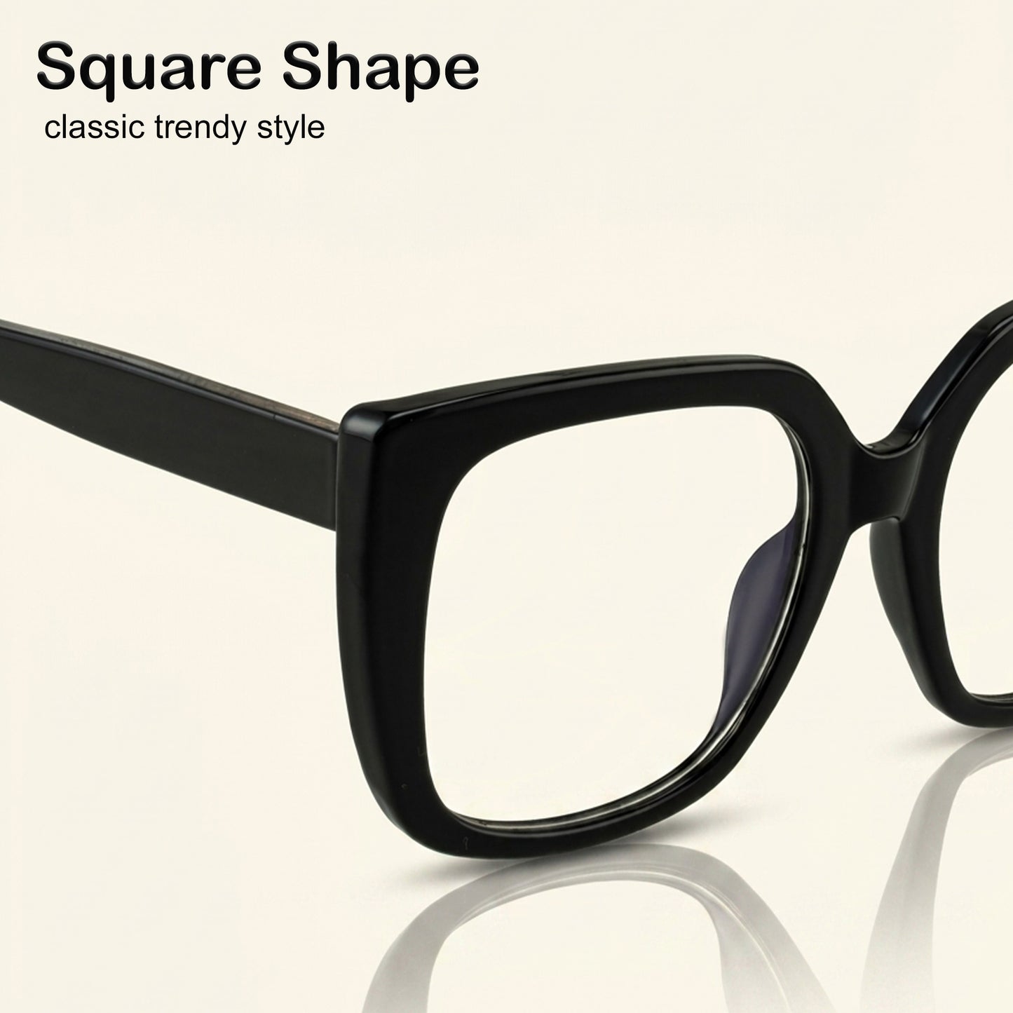 PERKEY Full Rim Square-Oversized Computer Glasses For Men Women - OPTL002-C1
