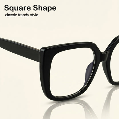 PERKEY Full Rim Square-Oversized Computer Glasses For Men Women - OPTL002-C1