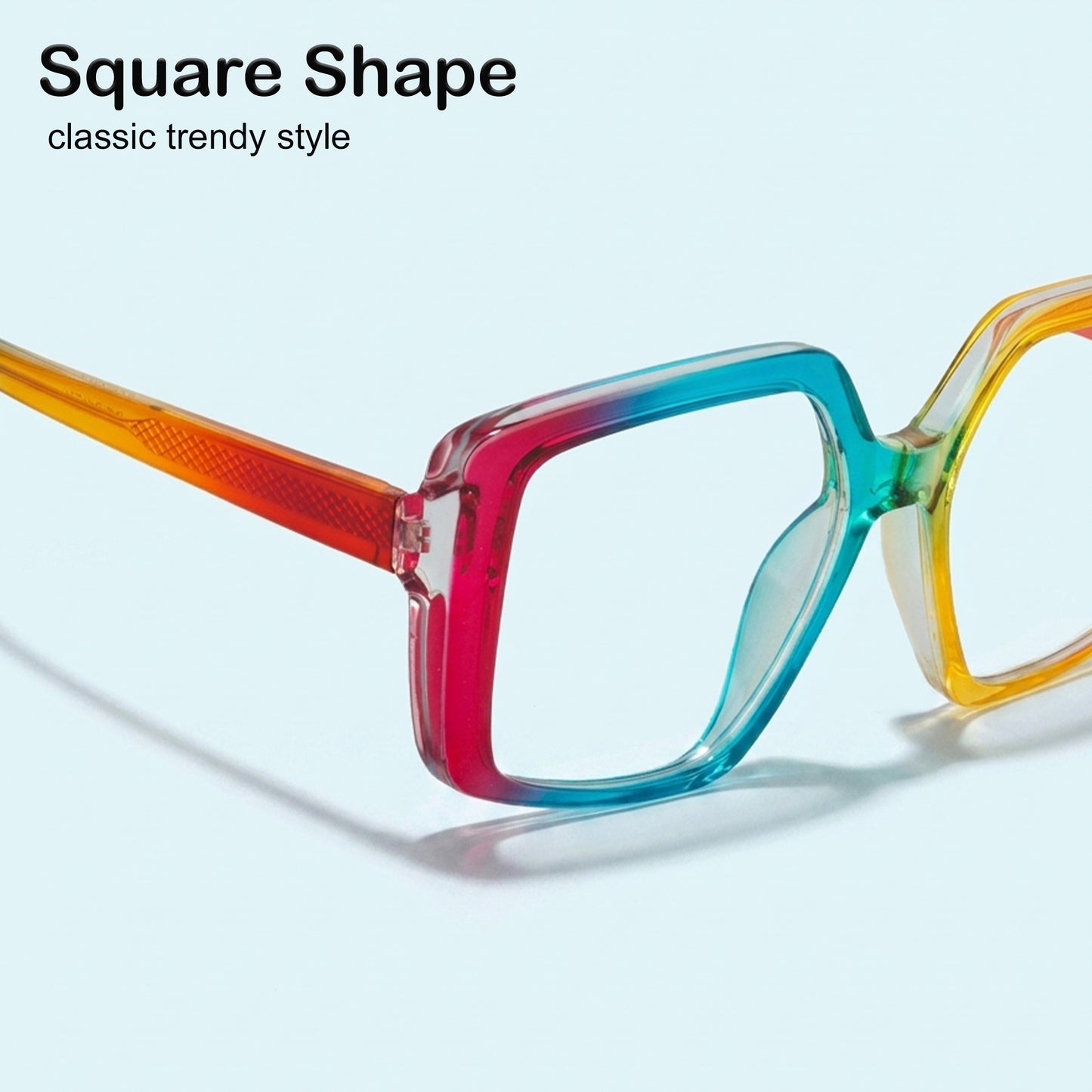 PERKEY Full Rim Square-Oversized Blue Light Blocking Frames Men Women - OPTL007-C3