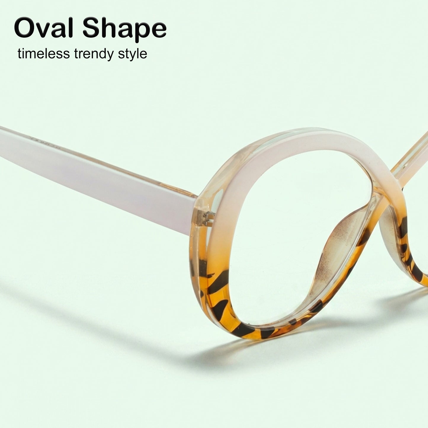 PERKEY Full Rim Oval-Oversized Blue Light Blocking glasses Spectacles Frames Men Women - OPTL0013-C3