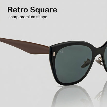 Perkey Cat Eye Square Polarized UV Protection Sunglasses For Men & Women Stylish –  PRKY0021-C1