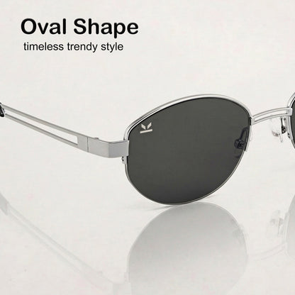 Perkey Oval UV Protection Sunglasses For Men & Women Stylish – PRKY0022-C1