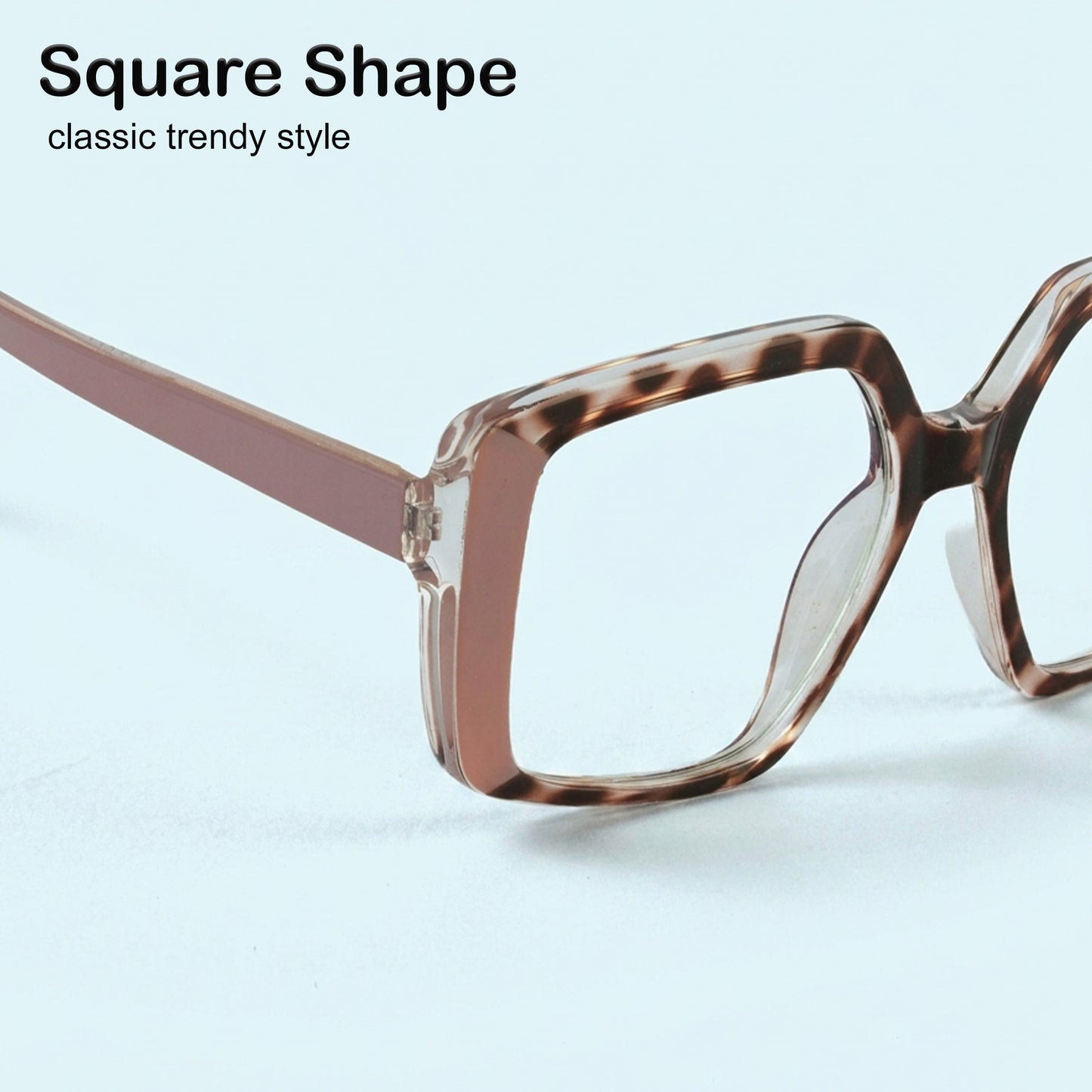 PERKEY Full Rim Square-Oversized  Blue Cut Spectacles Frames Men Women - OPTL007-C2