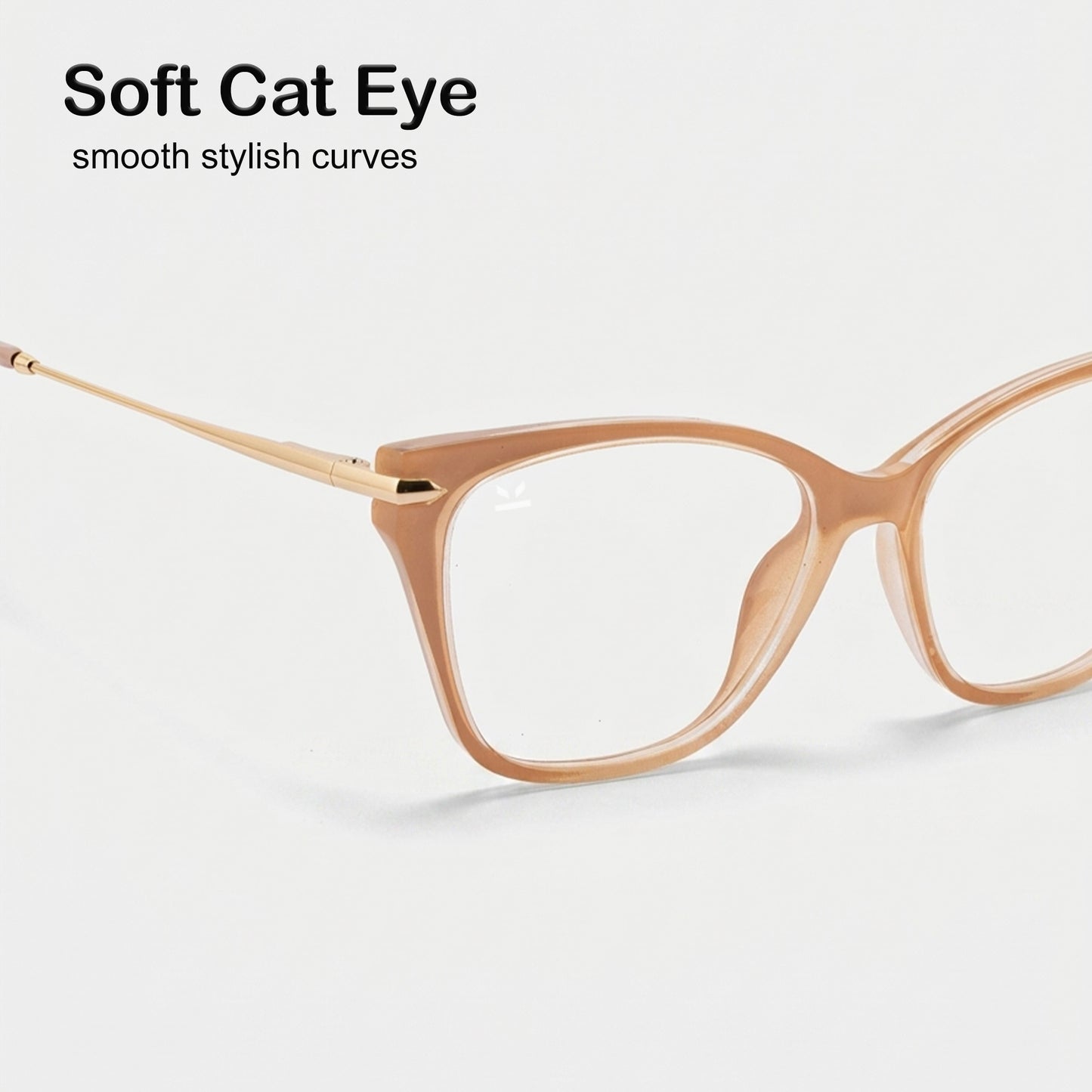 PERKEY Soft Cat Eye Full Rim Glossy Pink Spectacle Frame For Women - OPTL0023-C3