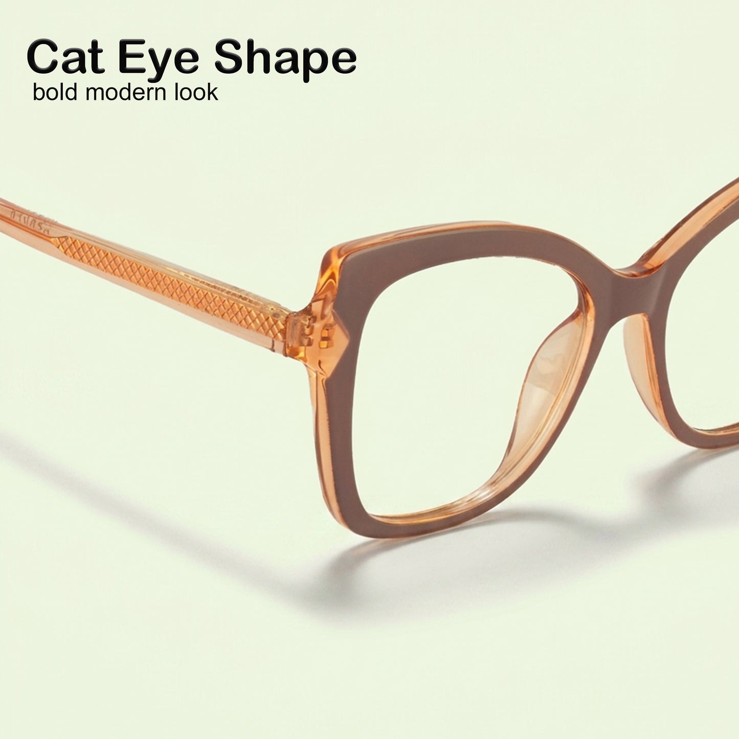 PERKEY Full Rim Cat Eye-Oversized Computer Glasses For Eye Protection Women - OPTL005-C1