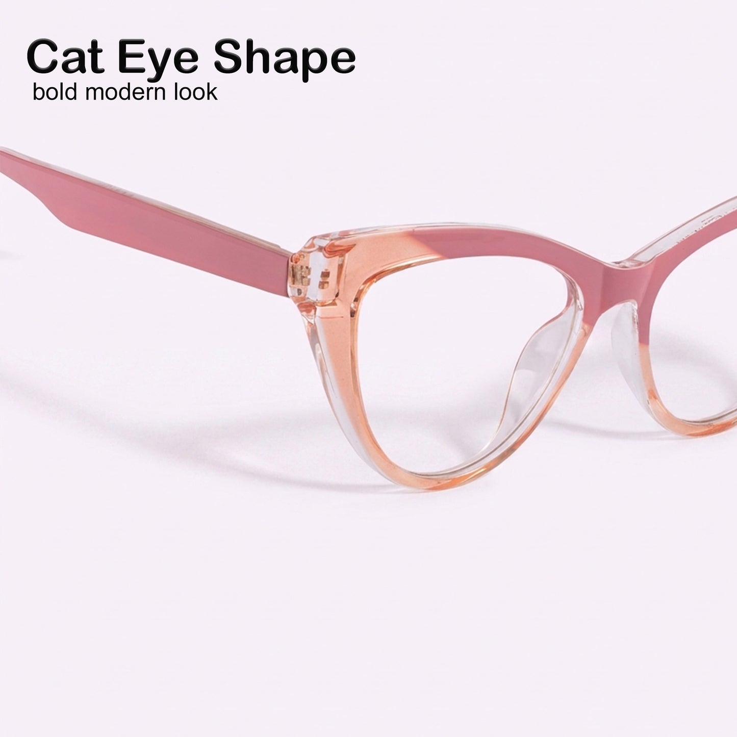 PERKEY Full Rim Cat Eye-Oversized Blue Light Blocking glasses Spectacles Frames Women - OPTL0010-C3