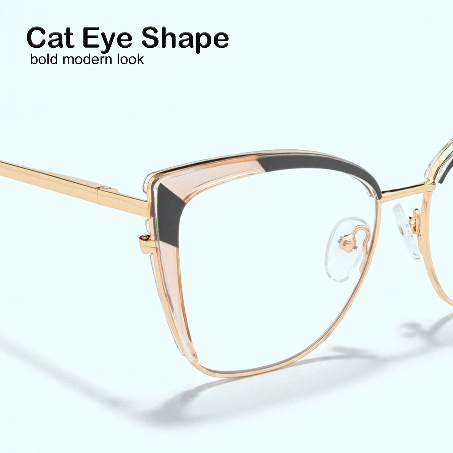 PERKEY Full Rim Cat Eye Blue Light Cut & Antiglare Computer Eyeglasses For Women | Stylish | - OPTL0018-C2