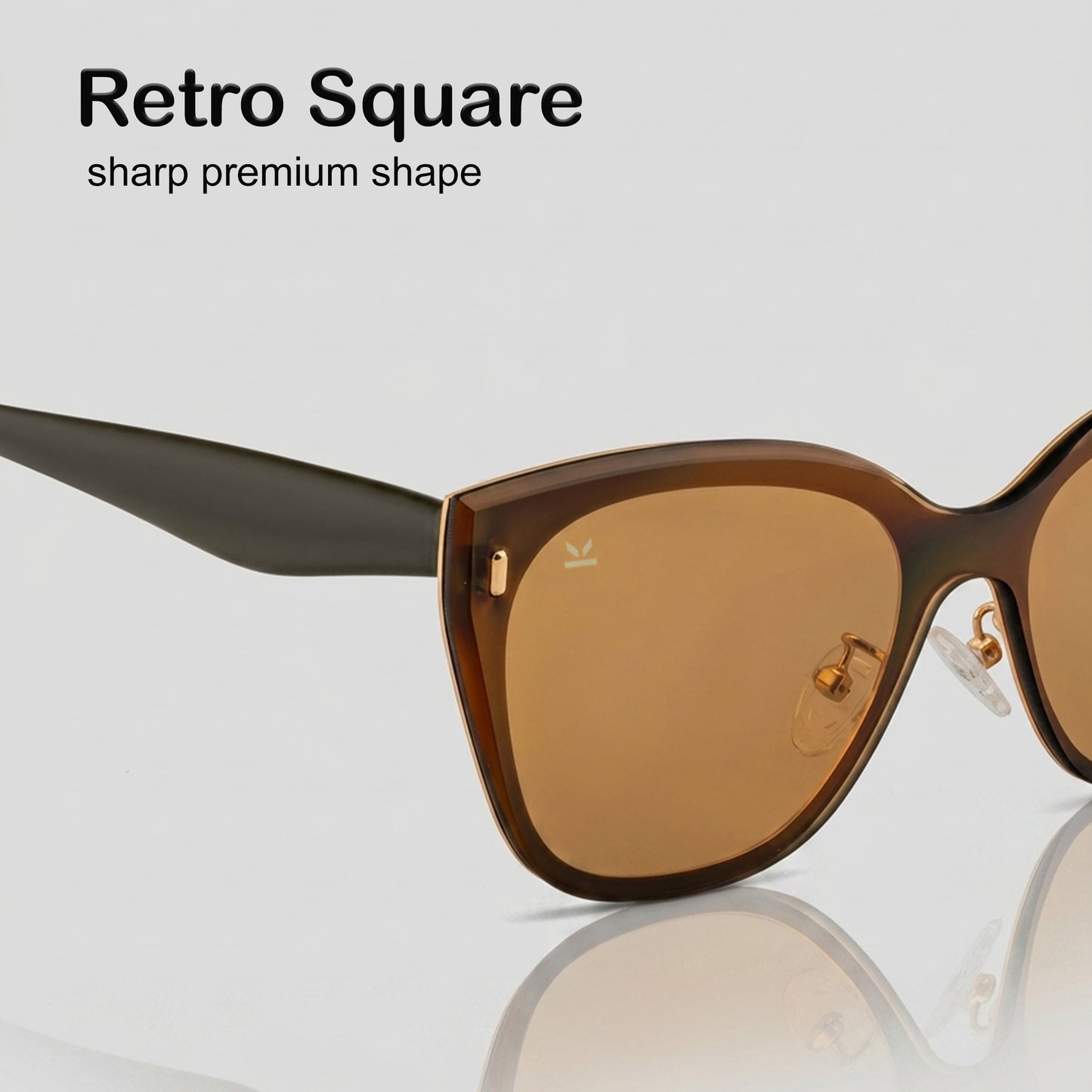 Perkey Cat Eye Square Polarized UV Protection Goggles For Men & Women Sunglasses – PRKY0021-C2