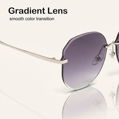 PERKEY UV Protected Stylish Rimless Sunglasses For Women - PRKY0015-C1