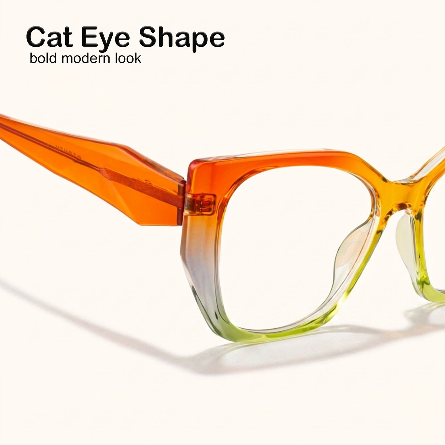 PERKEY Full Rim Cat Eye-Oversized Transparent Computer Blue Cut Spectacles Frames Men Women - OPTL0012-C5