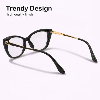PERKEY Full Rim Cat Eye Bold Eyeglass Frame For Women - OPTL0024-C1