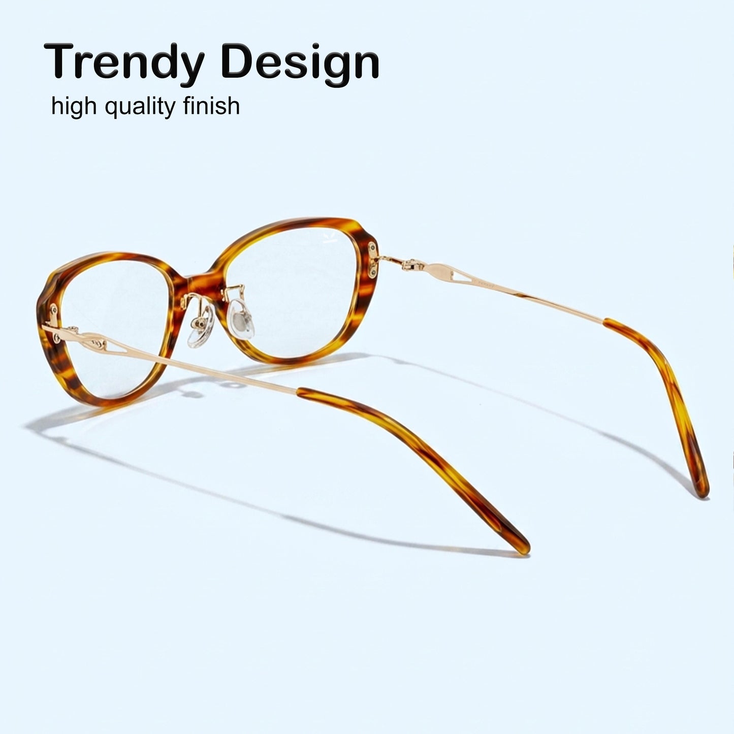 PERKEY Full Rim Oval Glossy Small Spectacles For Women - OPTL0025-C3