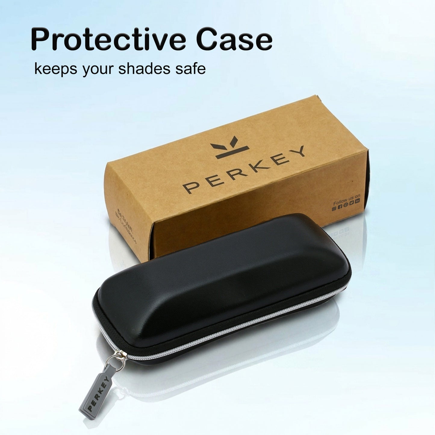 PERKEY Square-Oversized Black UV Protected Chasma Shades Men Women - PRKY0013-C3