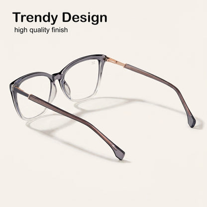 Perkey Square Cat Eye Anti Glare Spectacles Frames For Women – OPTL0028-C2