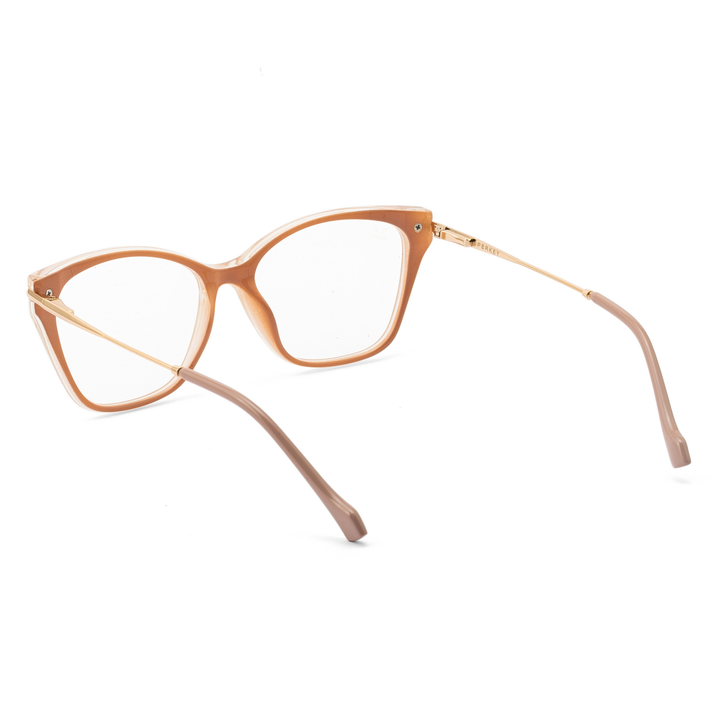 PERKEY Soft Cat Eye Full Rim Glossy Pink Spectacle Frame For Women - OPTL0023-C3