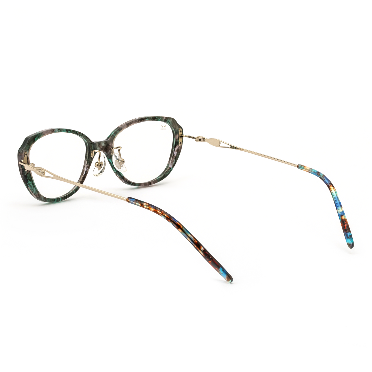 PERKEY Small Fit Oval Green Fusion Eyeglass Frames For Women - OPTL0025-C4