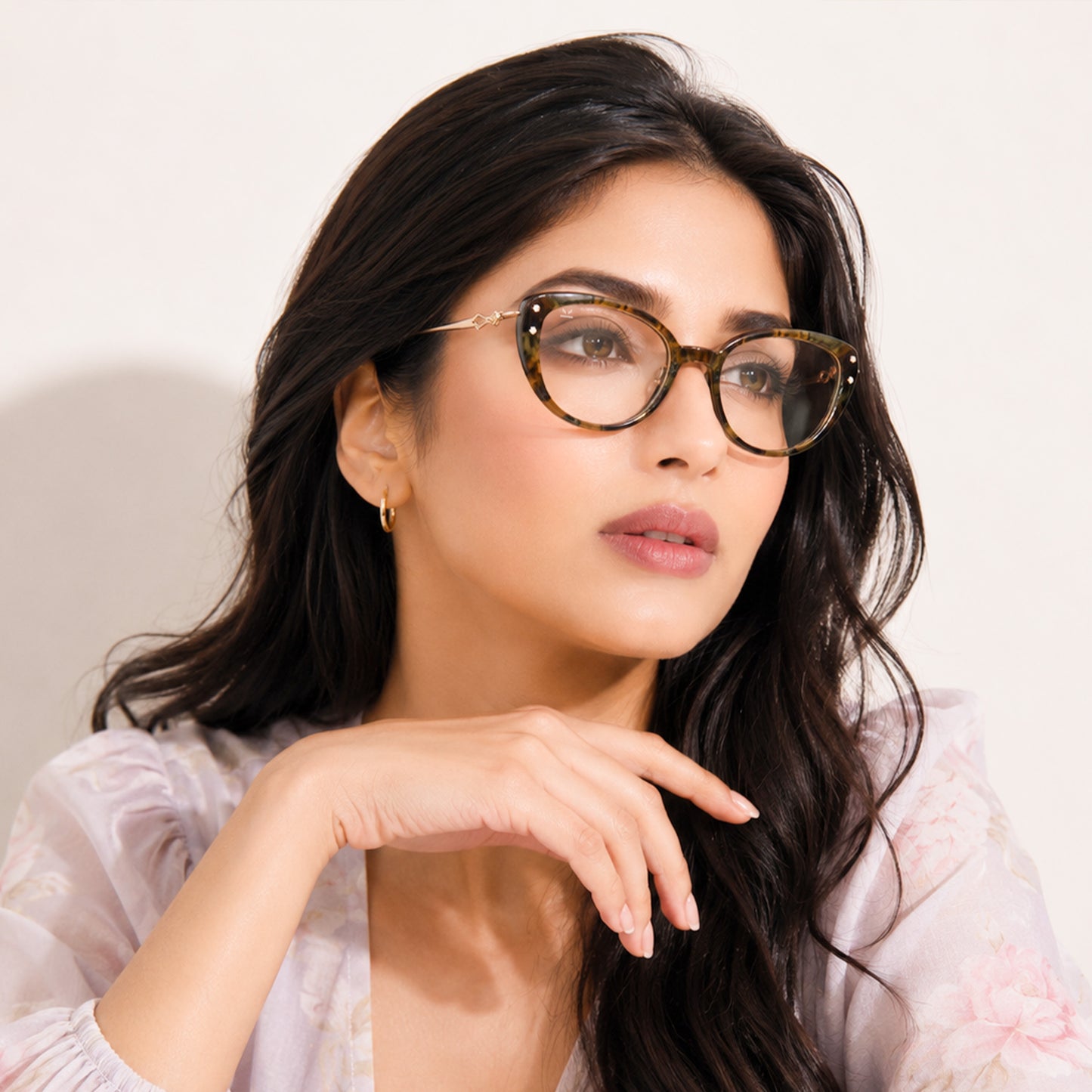 PERKEY Full Rim Soft Cat Eye Tortoise Print Eyeglass Frame For Women - OPTL0026-C3