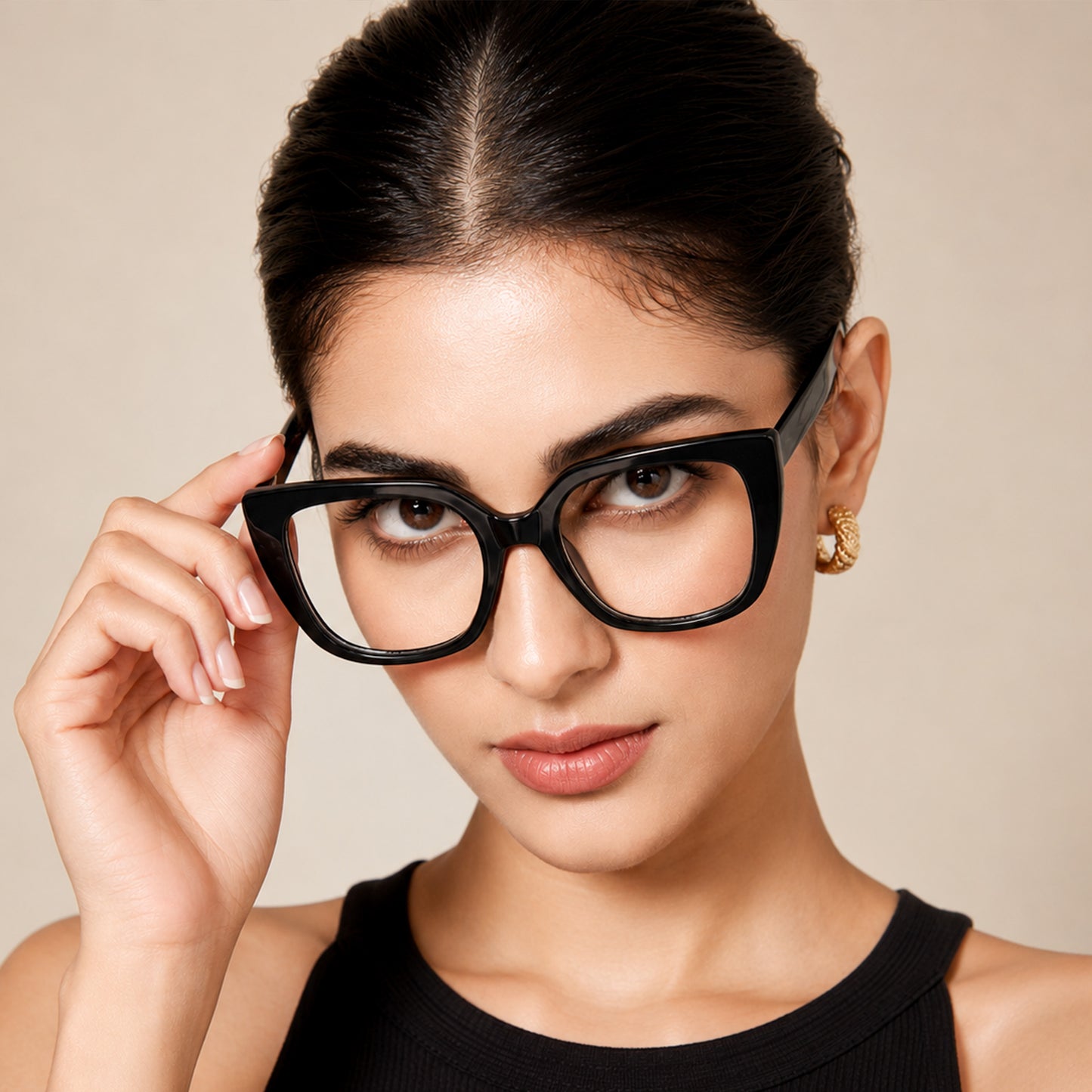 PERKEY Full Rim Square-Oversized Computer Glasses For Men Women - OPTL002-C1