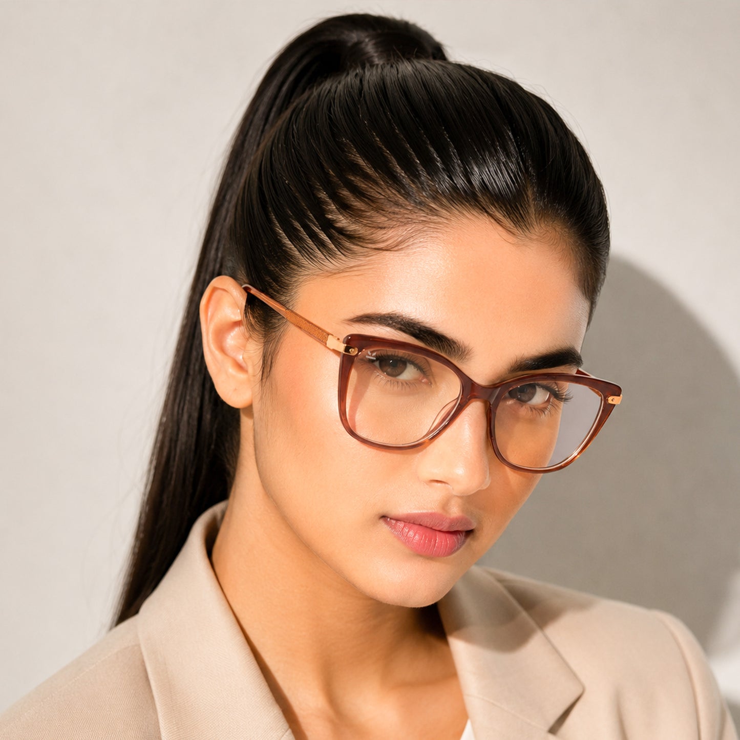 Perkey Square Cat Eye Protection Anti Glare Computer Glasses For Women – OPTL0027-C3