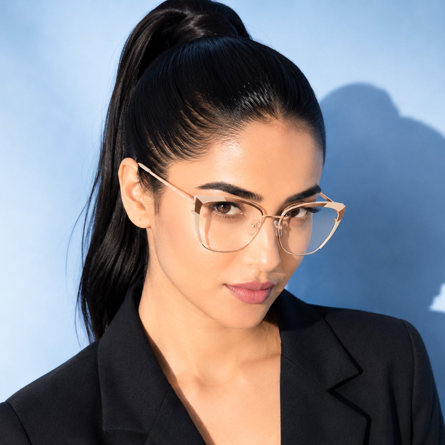 PERKEY Full Rim Cat Eye Blue Light Cut & Antiglare Computer Eyeglasses For Women | Stylish | - OPTL0018-C3