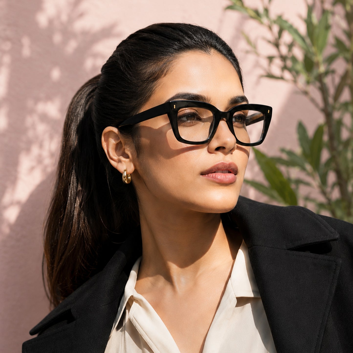 PERKEY Full Rim Retro Square Blue Light Cut & Antiglare Computer Eyeglasses For Women | Bold Style | - OPTL0016-C1