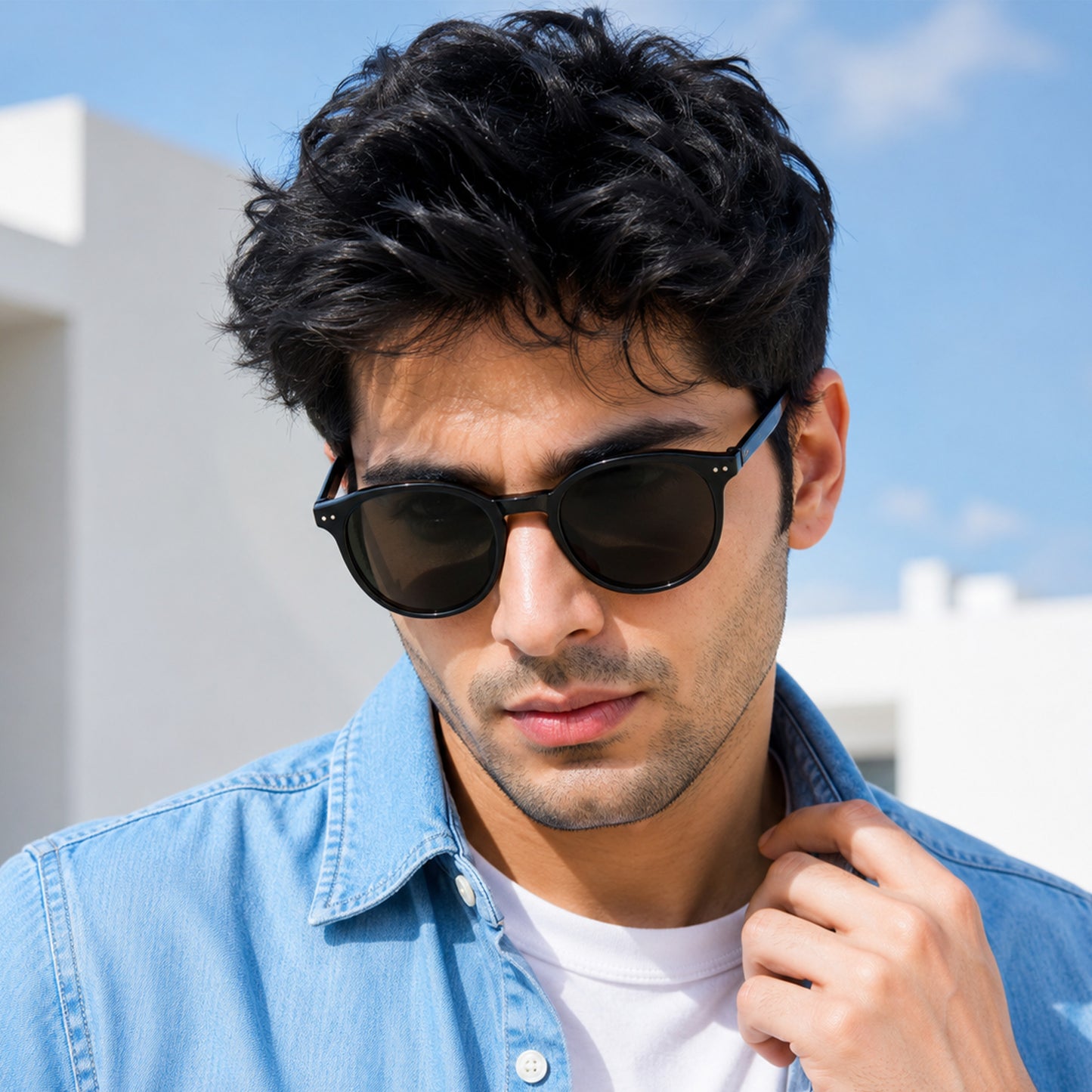 PERKEY UV Protected Modern Round For Men and Women - PRKY0016-C2
