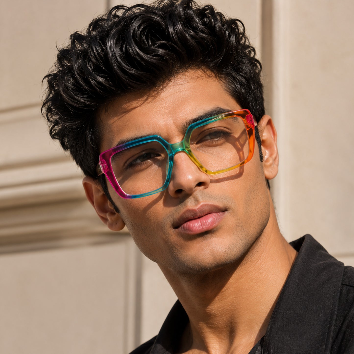 PERKEY Full Rim Square-Oversized Blue Light Blocking Frames Men Women - OPTL007-C3