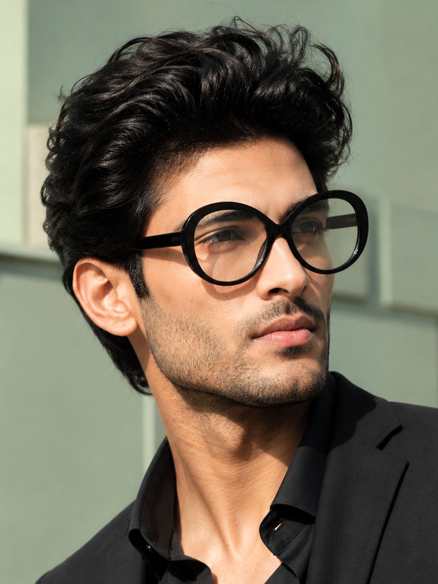 PERKEY Full Rim Oval-Oversized Computer Glasses For Eye Protection Spectacles Frames Men Women - OPTL0013-C1