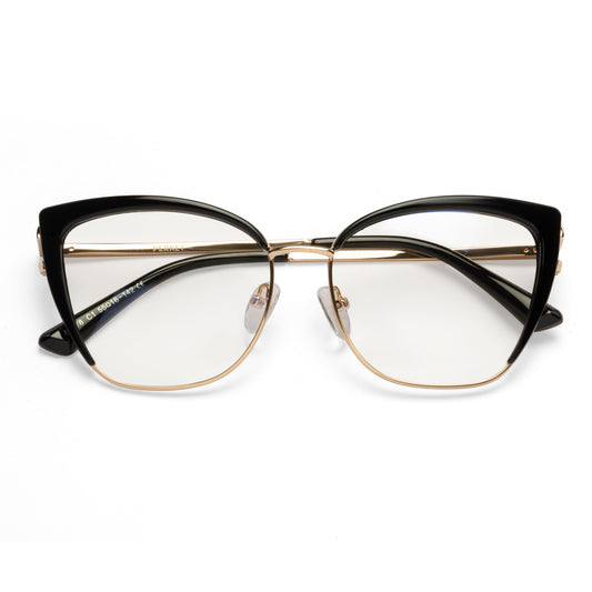 PERKEY Full Rim Cat Eye Blue Light Cut & Antiglare Computer Eyeglasses For Women | Stylish | - OPTL0018-C1