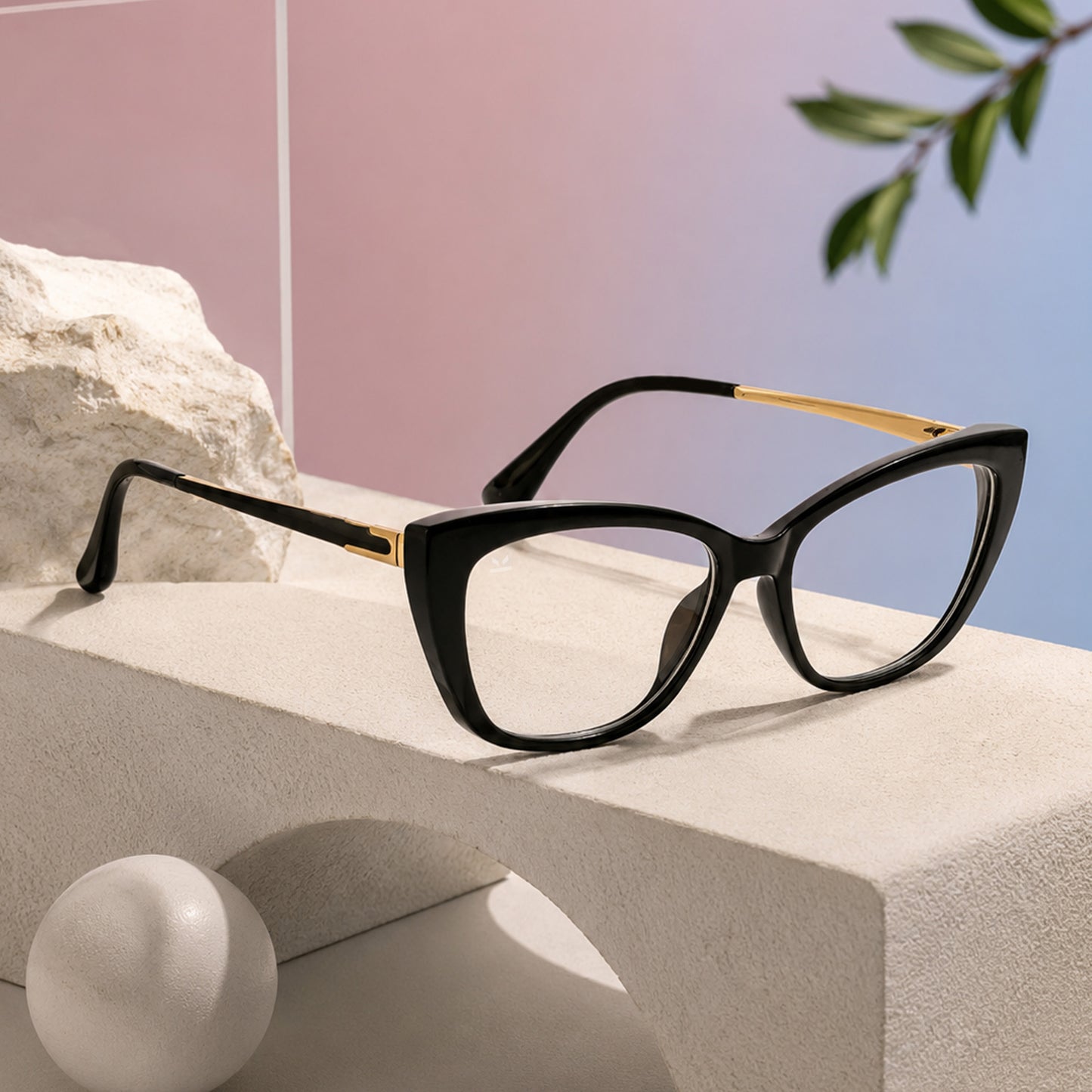 PERKEY Full Rim Cat Eye Bold Eyeglass Frame For Women - OPTL0024-C1